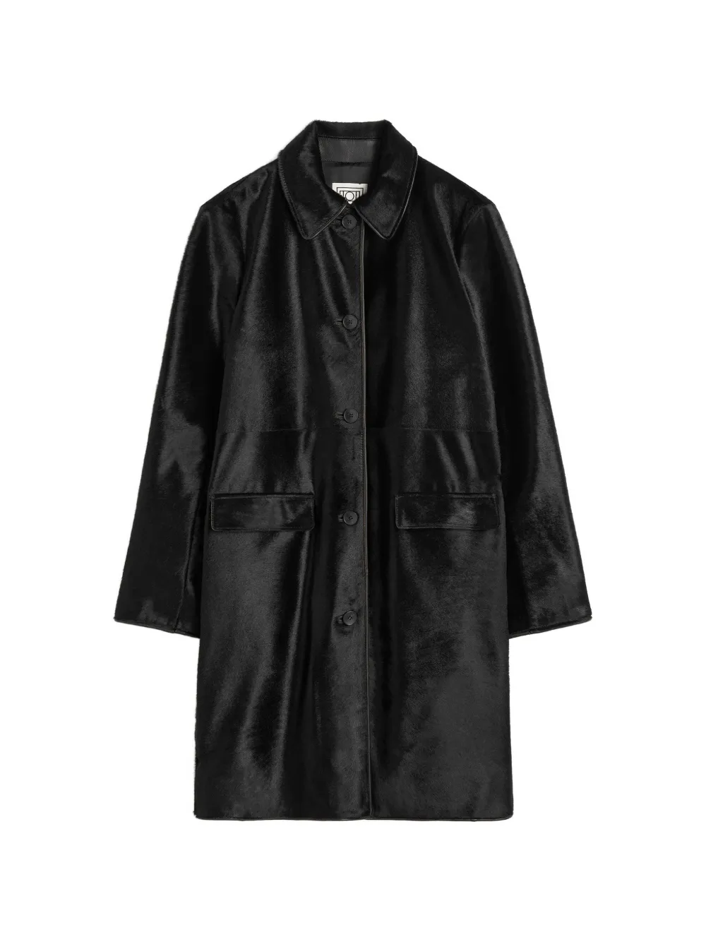 TOTEME pony-hair coat - Black