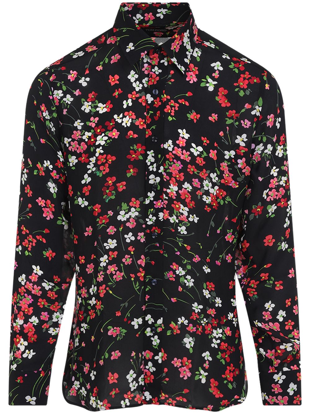 floral-print shirt