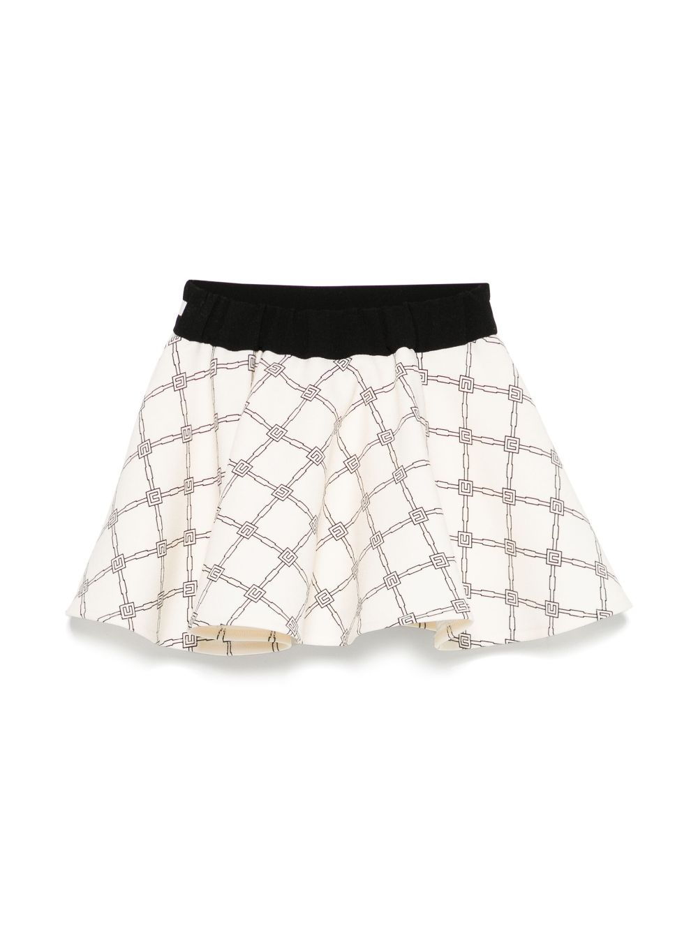 Elisabetta Franchi La Mia Bambina Rok met monogram-patroon - Beige