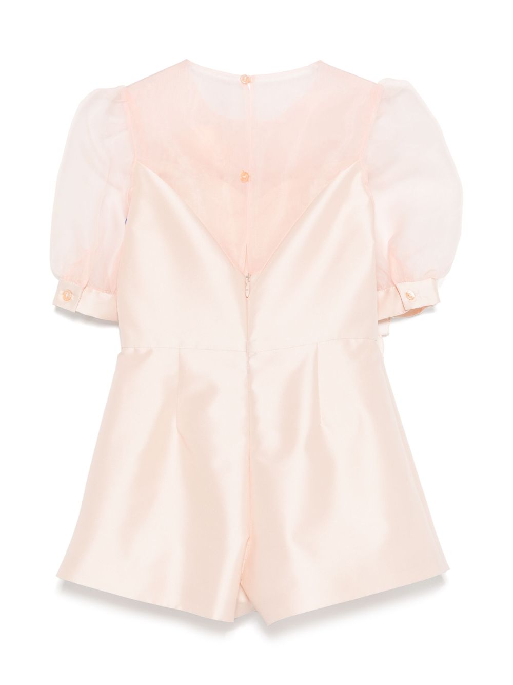 Elisabetta Franchi La Mia Bambina Playsuit met bloemapplicatie - Roze