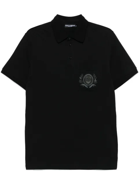 Dolce & Gabbana playera tipo polo con logo bordado