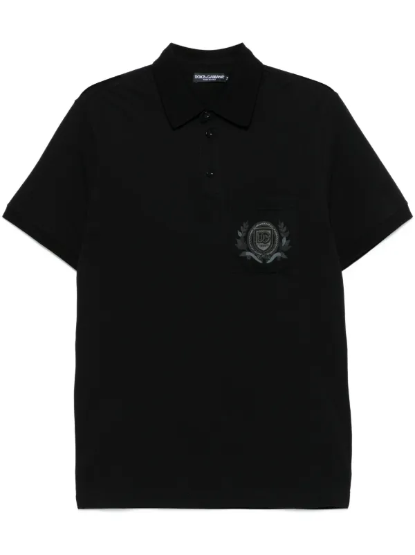 Dolce & Gabbana 古代柄　ポロシャツ　ブラック Dolce & Gabbana ポロシャツ | ブラック | FARFETCH JP