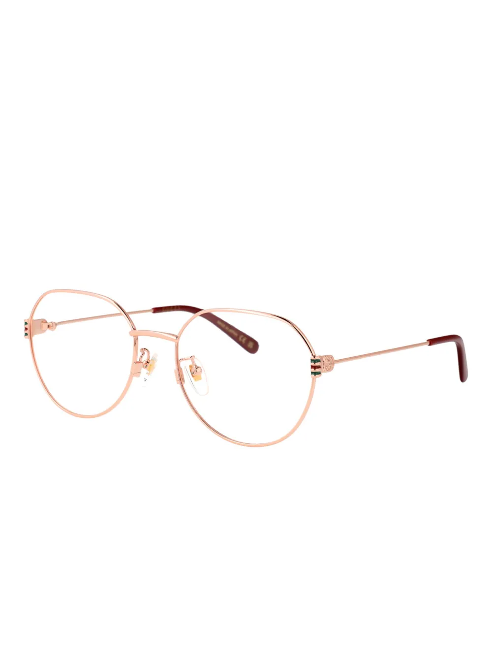 Gucci Eyewear Bril met rond montuur - Goud