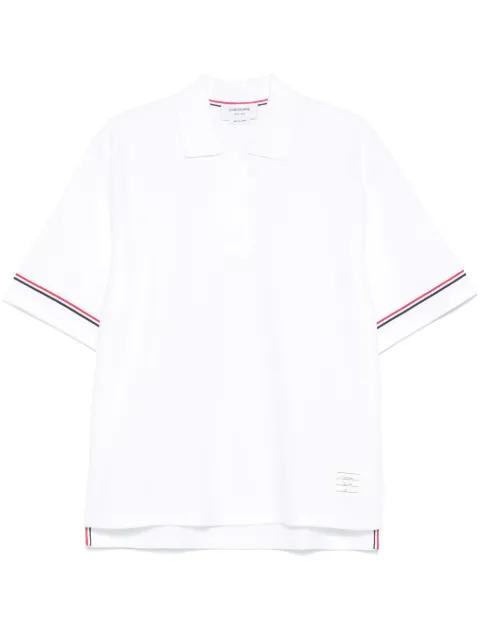 Thom Browne RWB-stripe cotton polo shirt