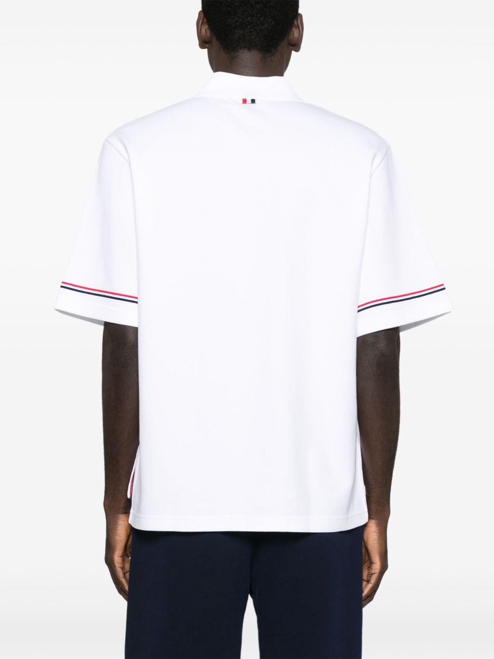 Thom Browne Katoenen poloshirt met RWB-streep Wit