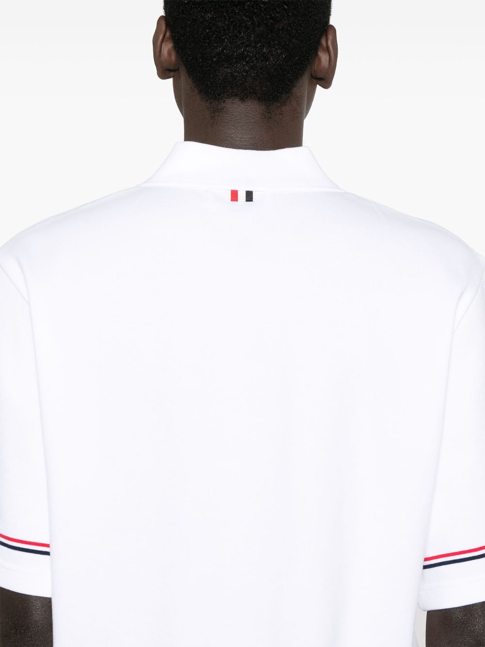 Thom Browne Katoenen poloshirt met RWB-streep Wit