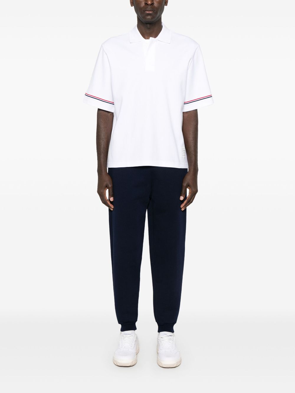 Thom Browne Katoenen poloshirt met RWB-streep - Wit