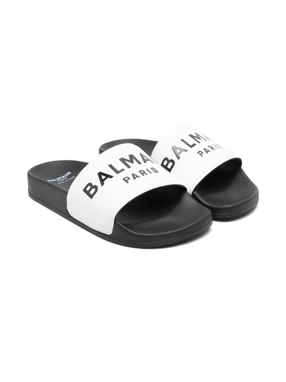 Balmain Kids Teenslippers met logoprint Wit