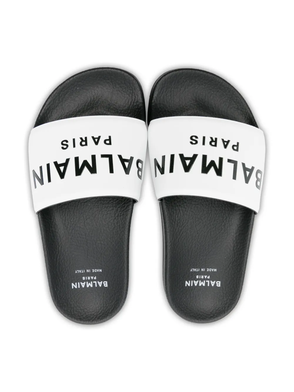 Balmain Kids logo-print flip flops White