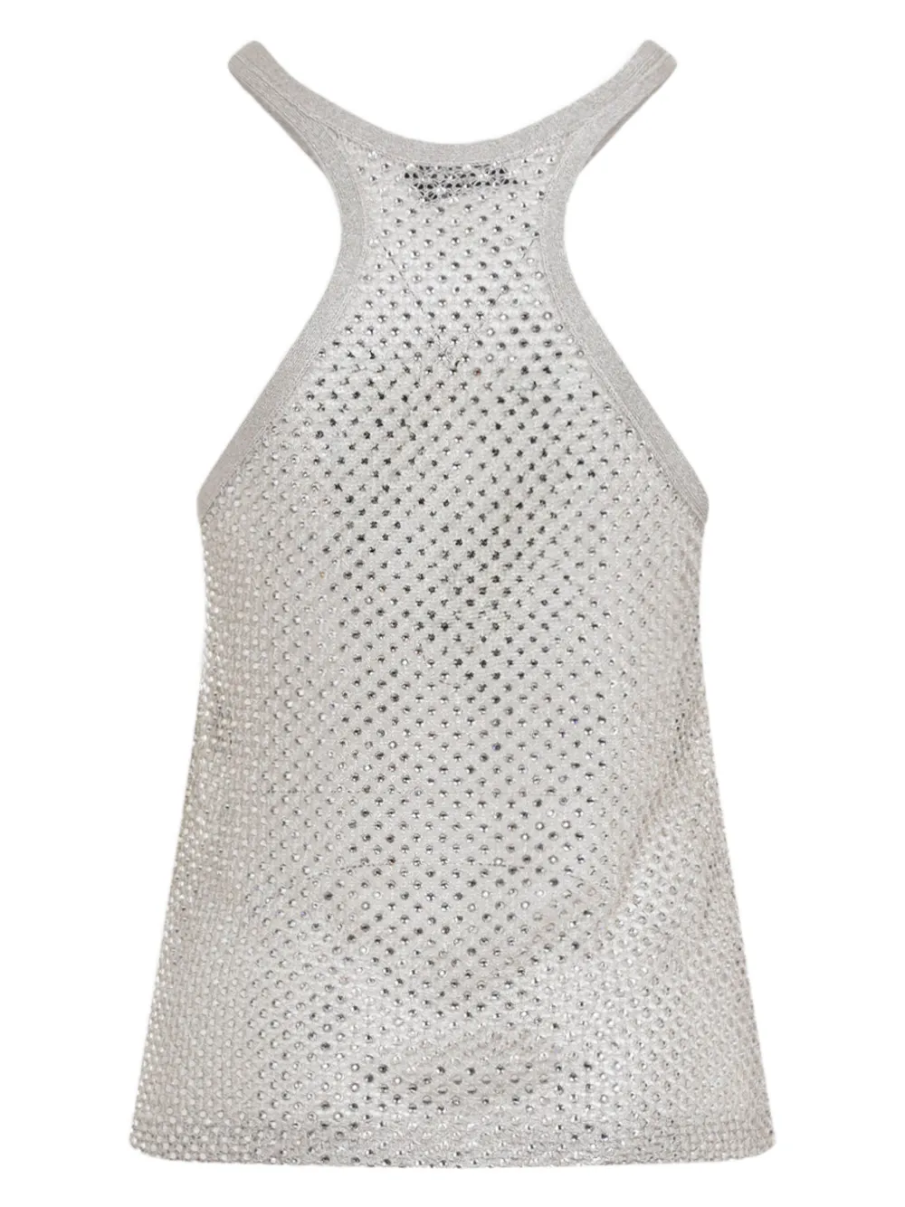 TOM FORD crystal-embroidered racerback tank top - Beige