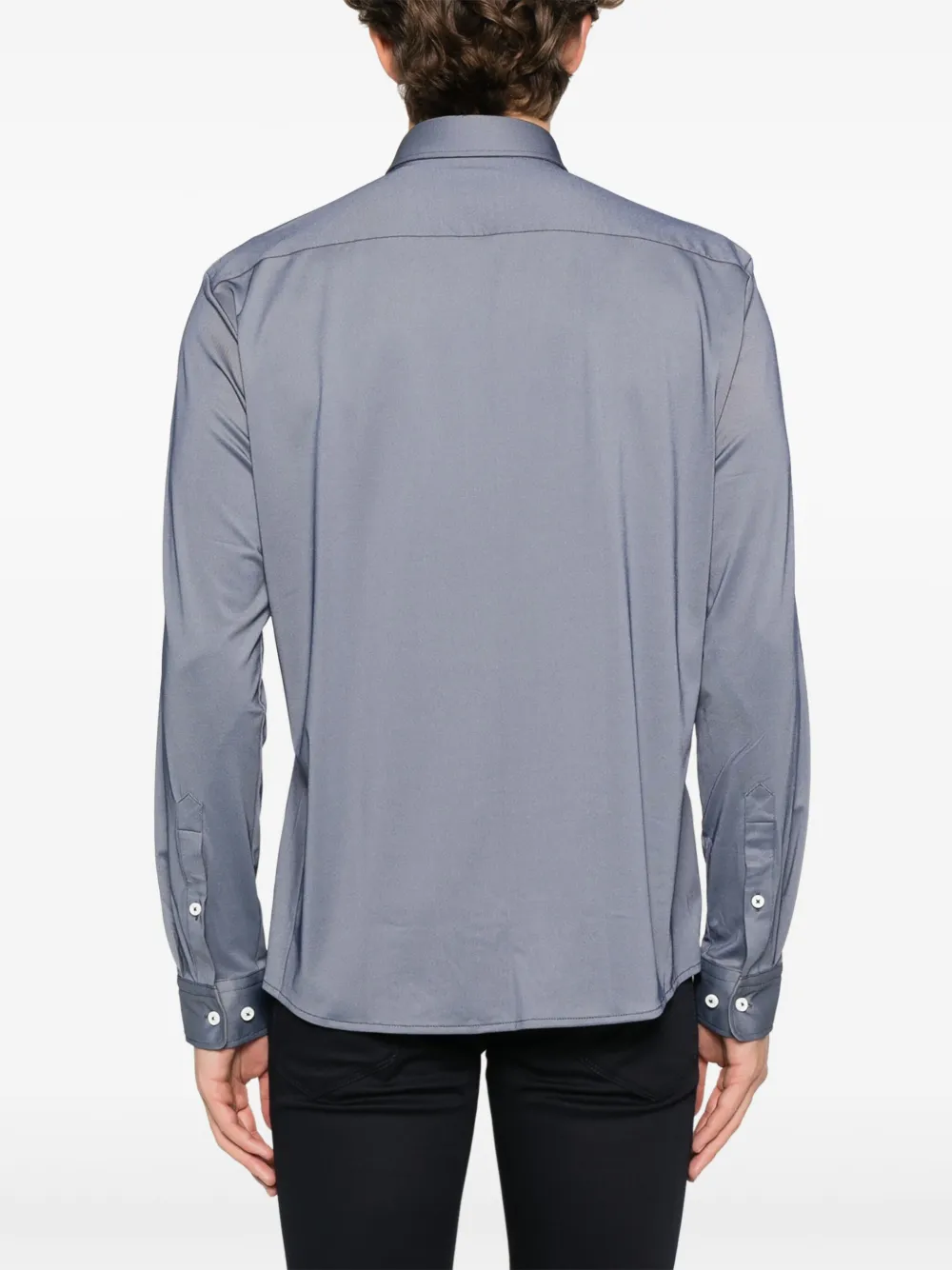 BOSS Getailleerd overhemd Blauw