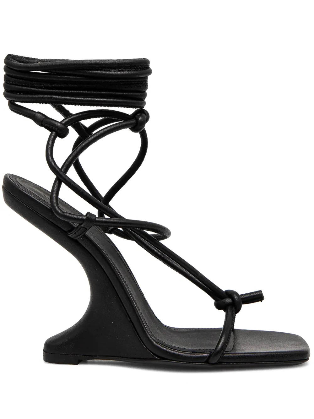 Rick Owens Lilies 110 mm sandalen met bewerkte hak Zwart