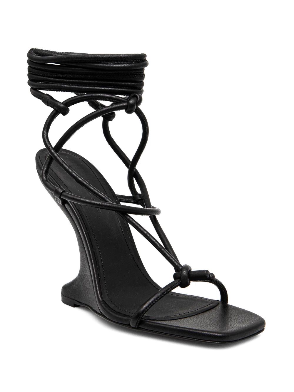 Rick Owens Lilies 110 mm sandalen met bewerkte hak - Zwart