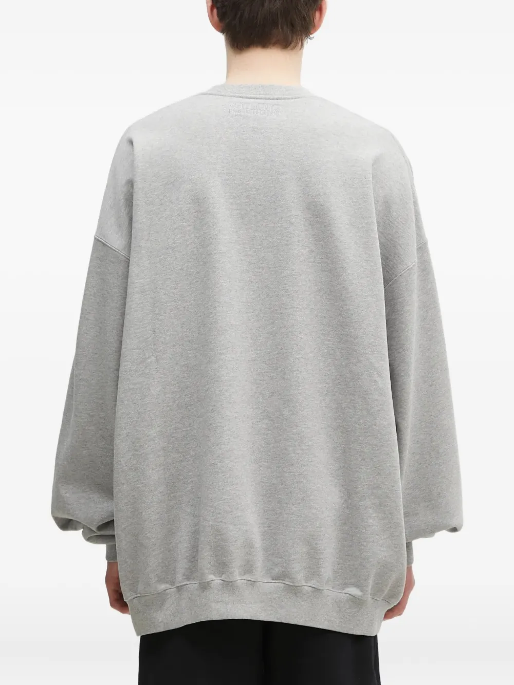 VETEMENTS embroidered-logo sweatshirt Grijs
