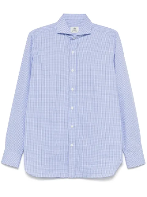 Borrelli gingham-pattern shirt