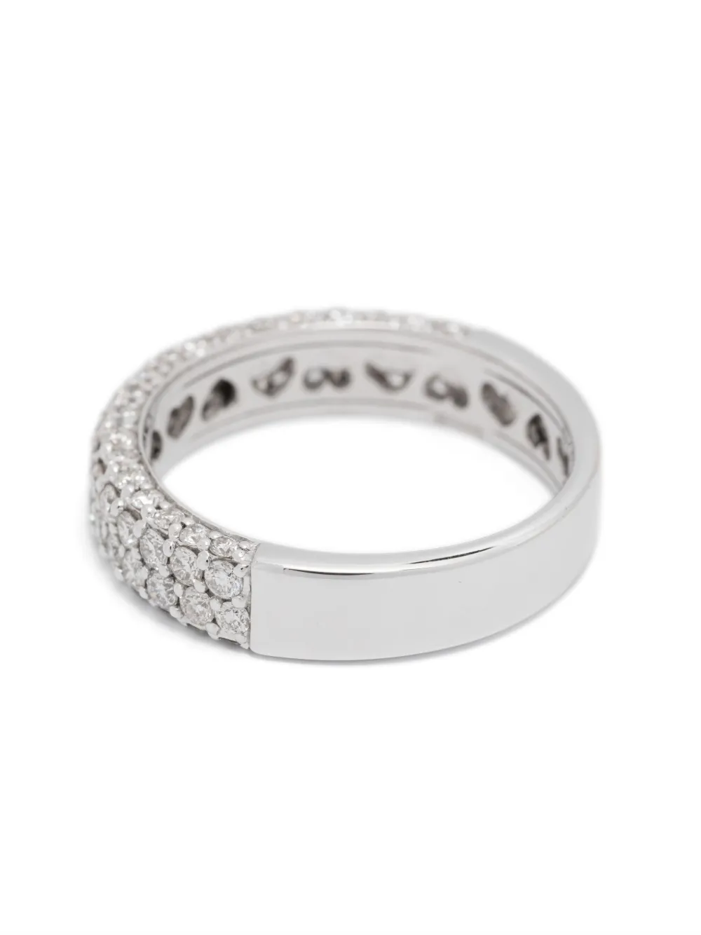 ROSEKEY 18kt witgouden pavé ring met diamant - Zilver