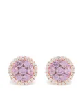 ROSEKEY 18K rose gold diamonds and sapphires earrings - Pink