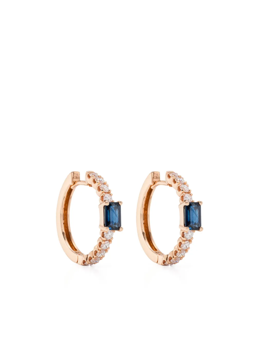 ROSEKEY ダイヤモンド&サファイア ピアス 18Kローズゴールド - ピンク ROSEKEY ダイヤモンド&サファイア ピアス 18Kローズゴールド - ピンク