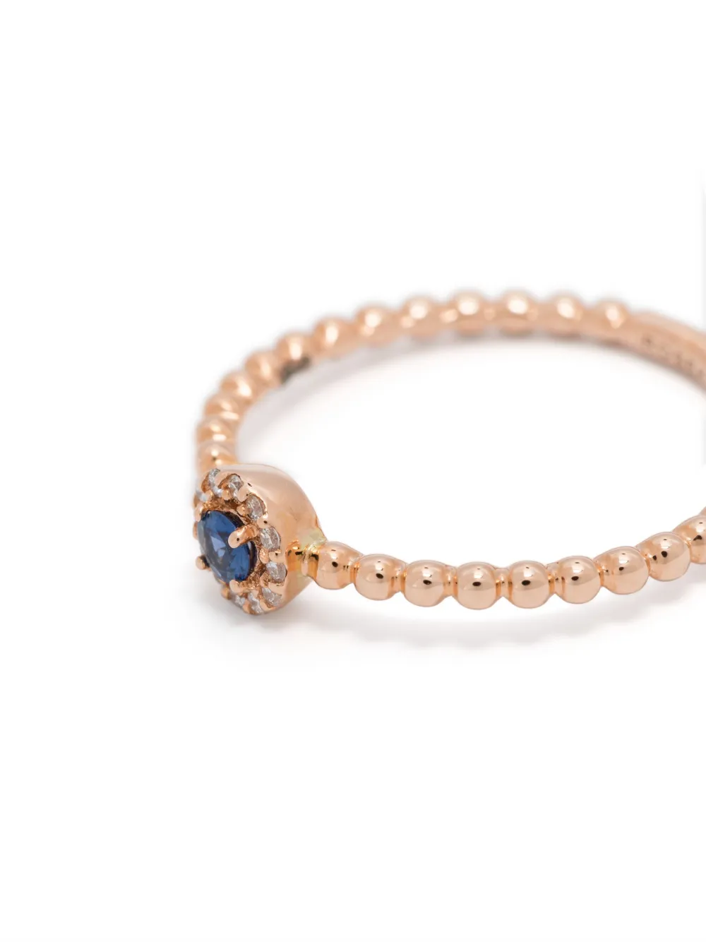 ROSEKEY 18kt roségouden ring met diamant en saffier - Roze