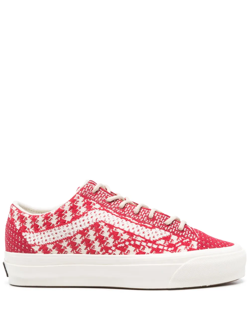 Vans intarsia-knit sneakers Red