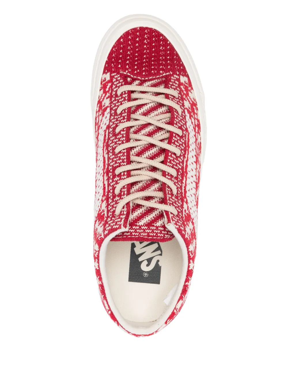 Vans intarsia-knit sneakers Red