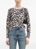Fiorucci leopard-jacquard crew-neck sweater - Pink