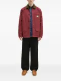 Human Made denim plaid panelled shirt - Red