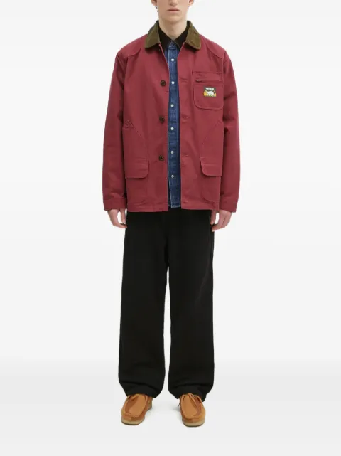 Human Made denim plaid panelled shirt