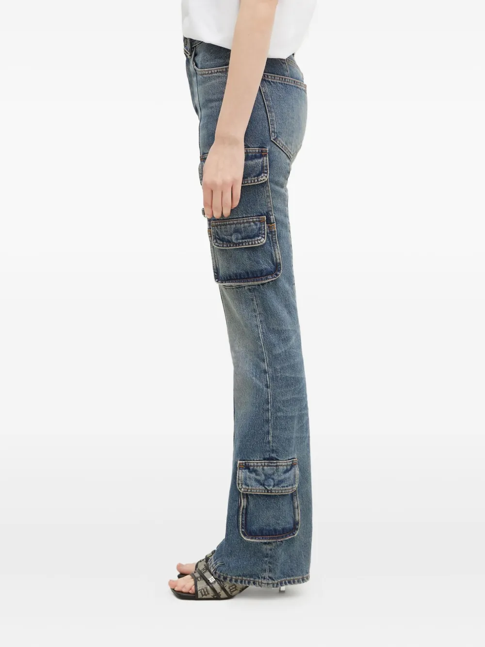Fiorucci Cargo jeans met vlakken Blauw