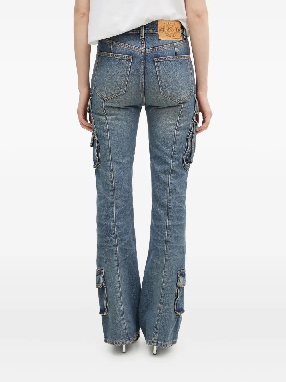 Fiorucci Cargo jeans met vlakken Blauw