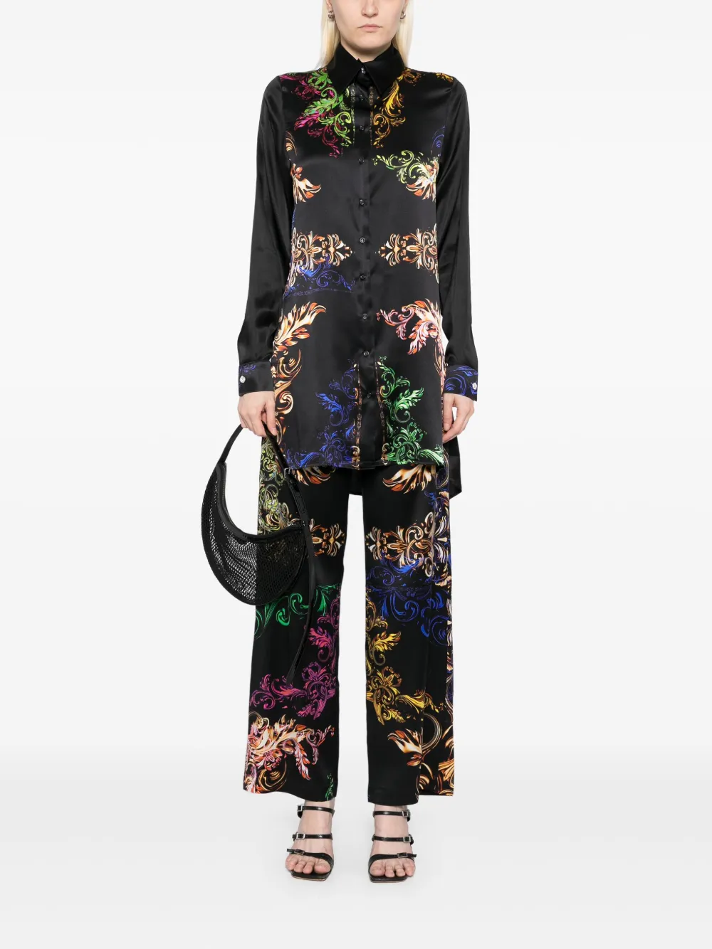 Tessitura Body Couture Broek met grafische print - Zwart