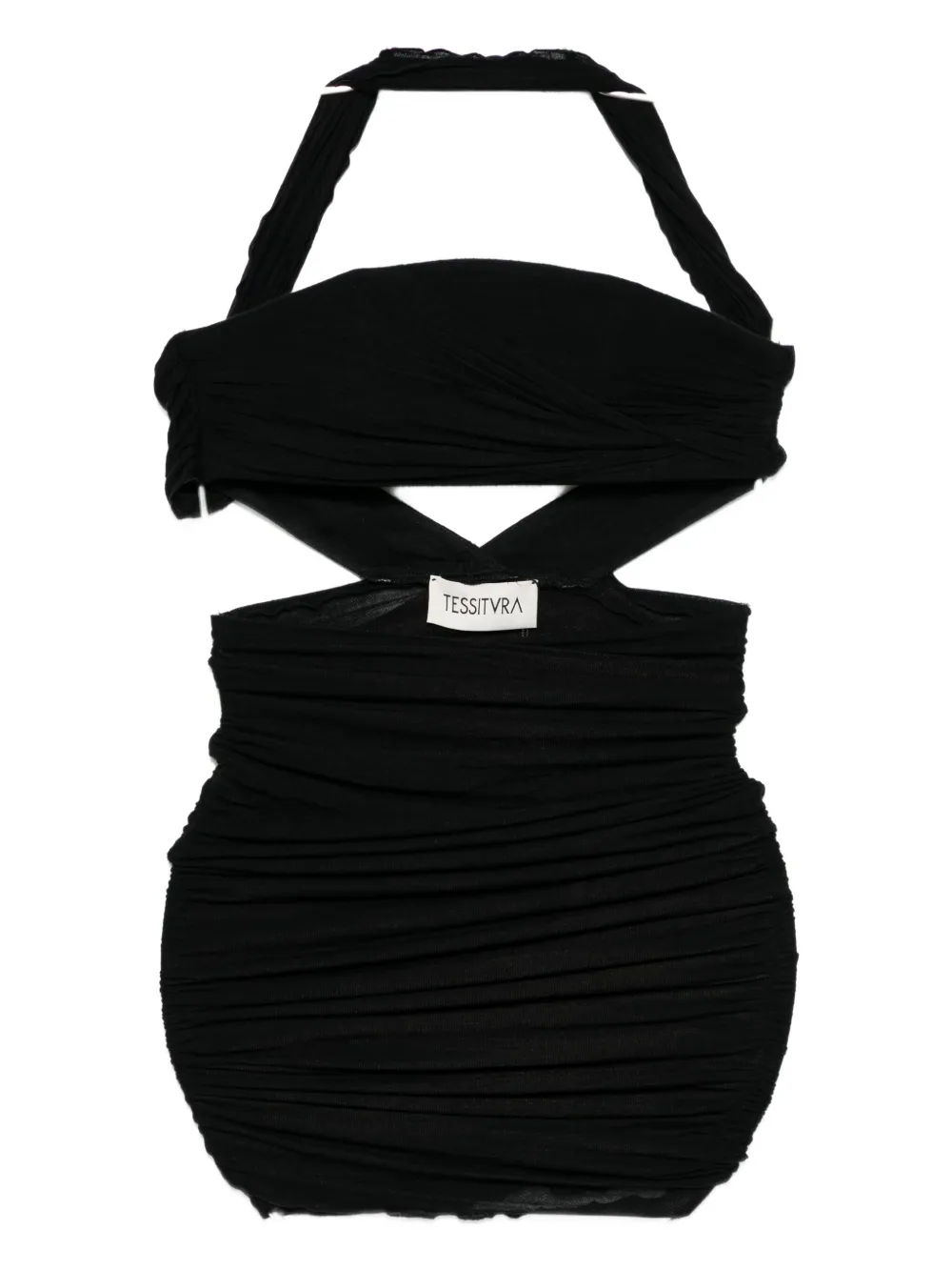 Tessitura Body Couture Strapless jurk Zwart