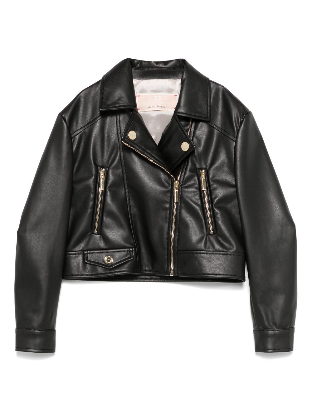 Elisabetta Franchi La Mia Bambina faux-leather jacket - Black