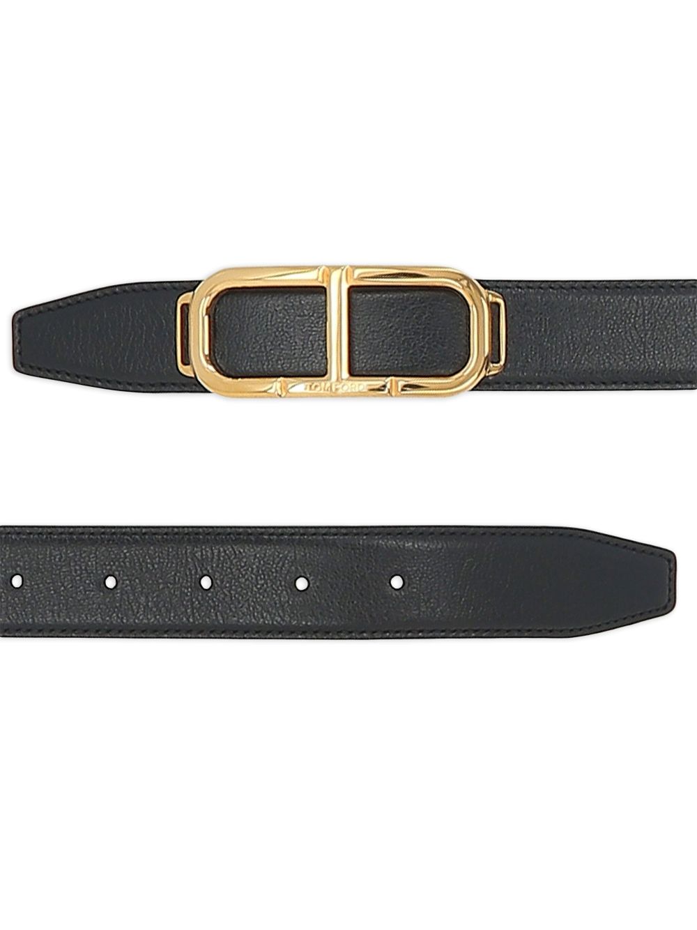 TOM FORD Oval T-buckle belt - Zwart