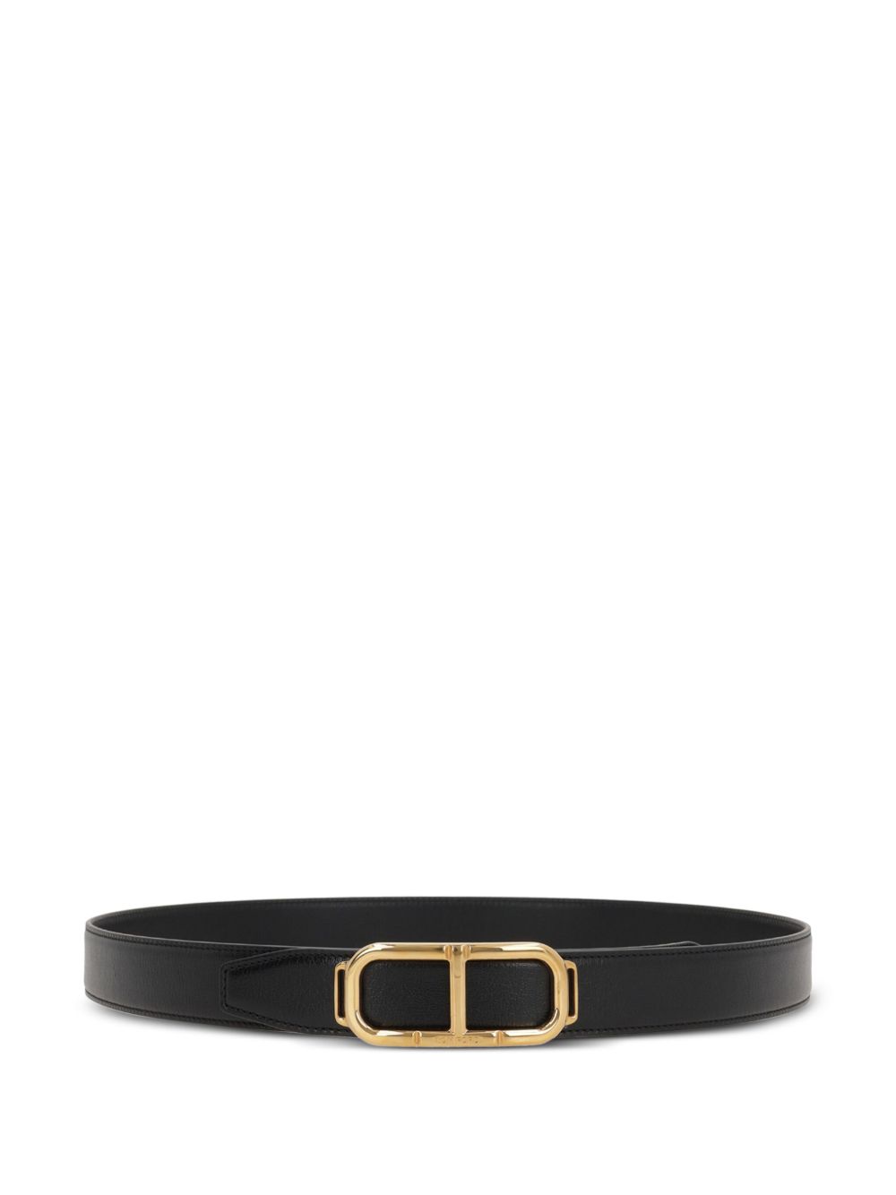 TOM FORD Oval T riem met gesp Zwart