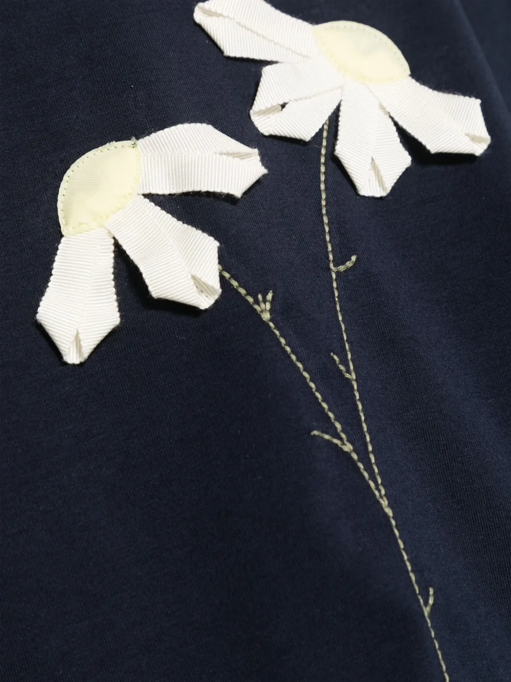 Il Gufo T-shirt met bloemenpatch Blauw