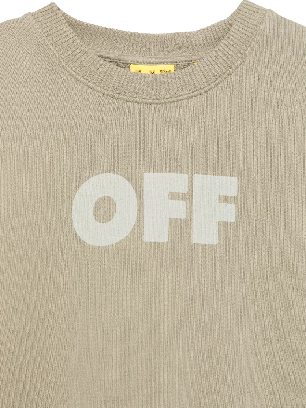 Off-White Kids Sweater met logoprint Groen
