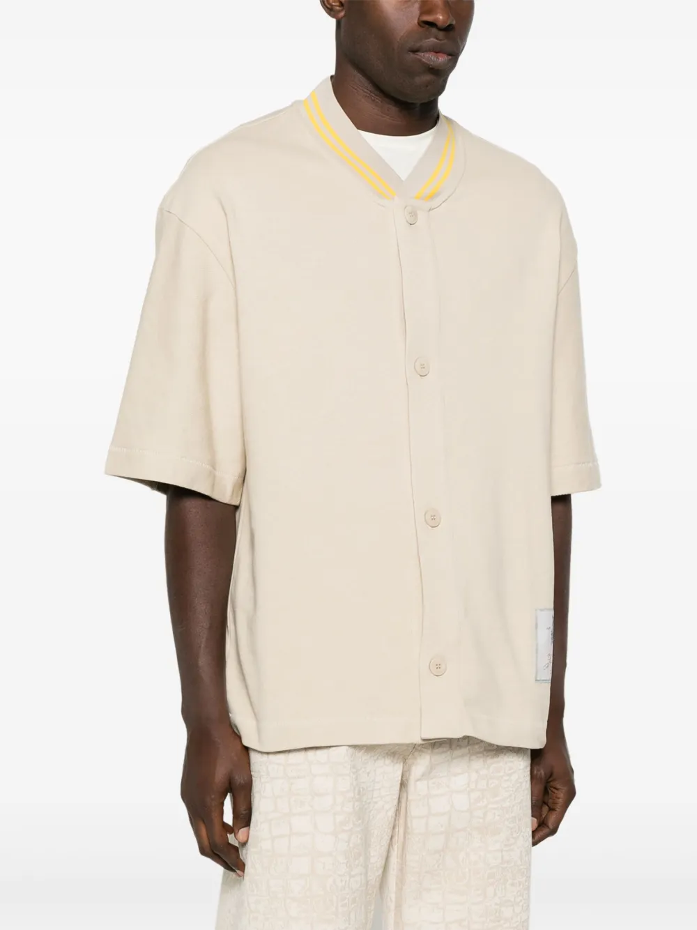 Jacquemus La Chemise Baseball MC overhemd Beige