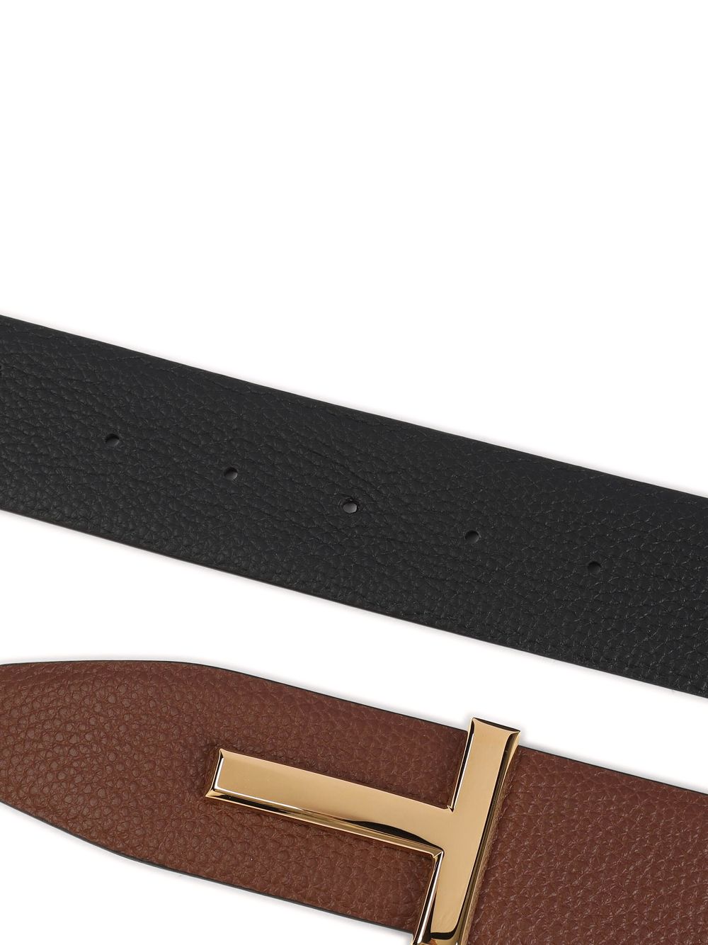 TOM FORD logo-plaque belt - Bruin