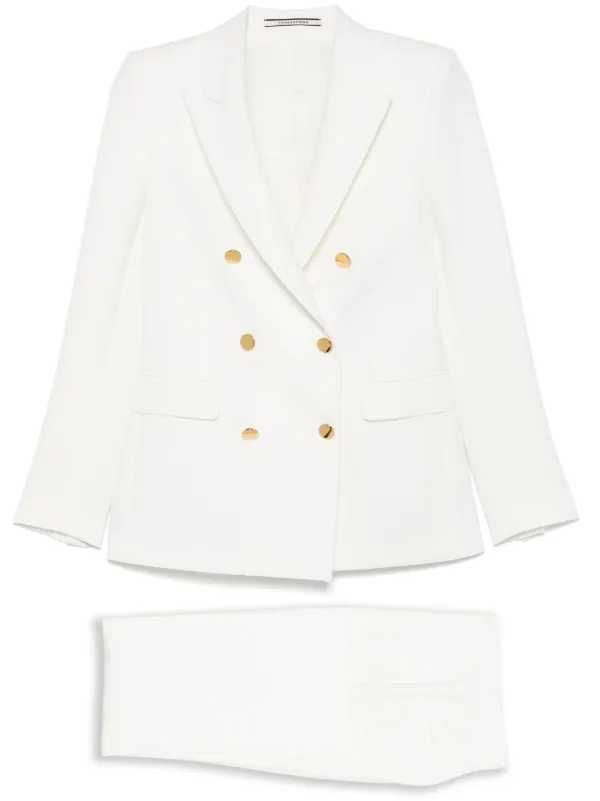 スーツ TAGLIATORE WOMAN TROUSERS SUIT (T PARIGI10BAD M50011 X1110) Tagliatore women's wool blend suit parigi10bad White