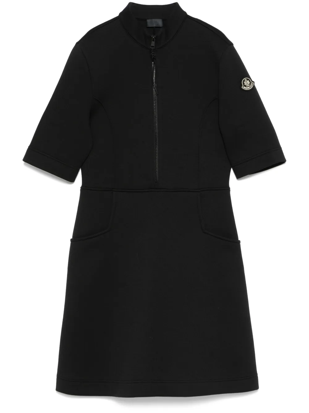 Moncler Year of the Snake-patch neoprene mini dress | Black | Image 1