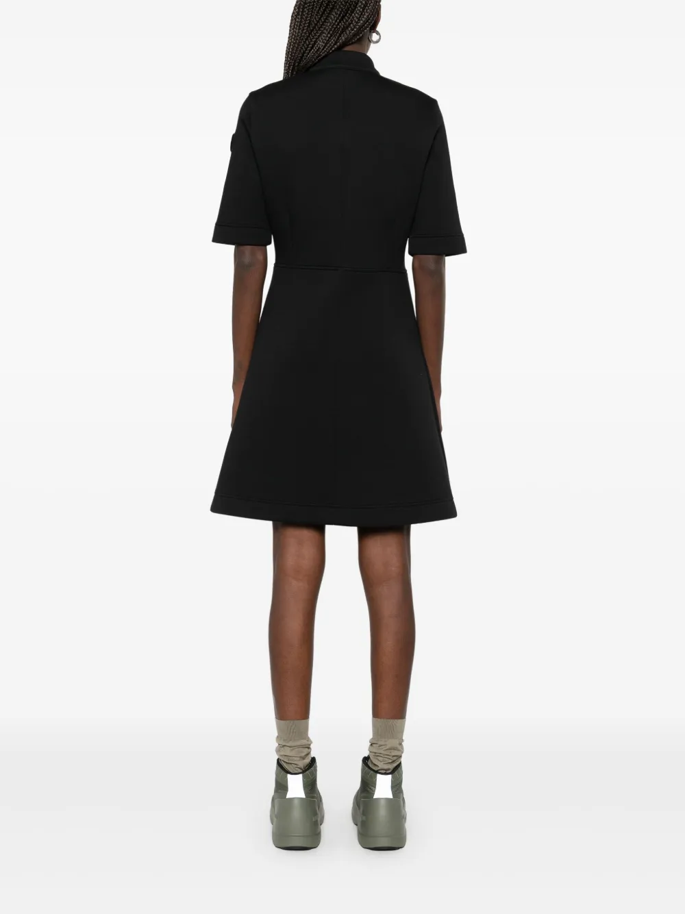 Moncler Year of the Snake neopreen mini-jurk met patch Zwart