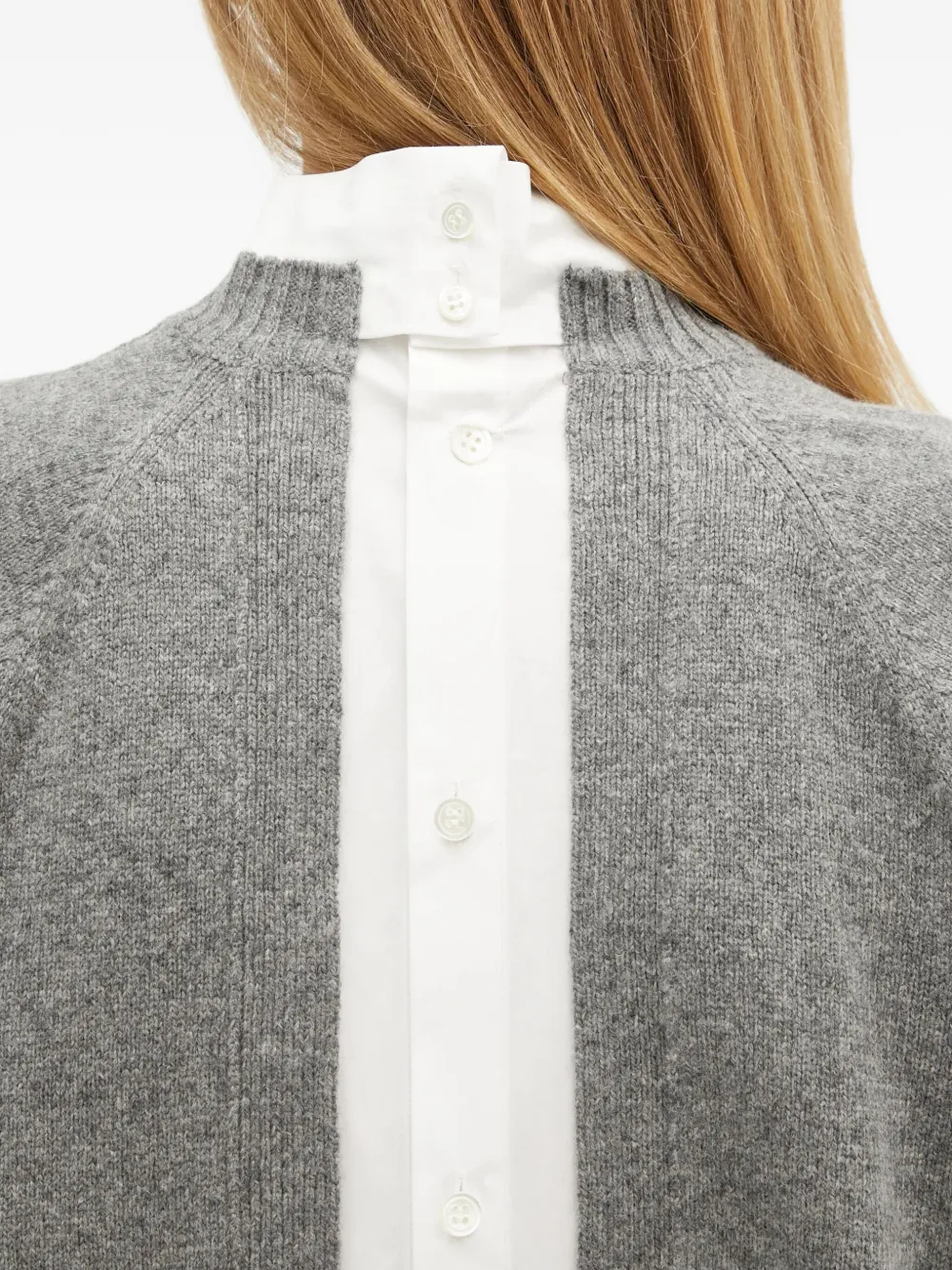 Undercover raglan-sleeve button-detail jumper Grijs