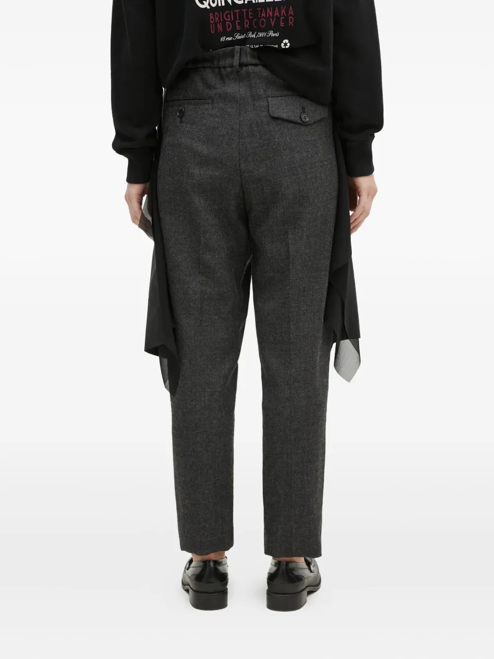 Undercover draped-panel trousers Grijs