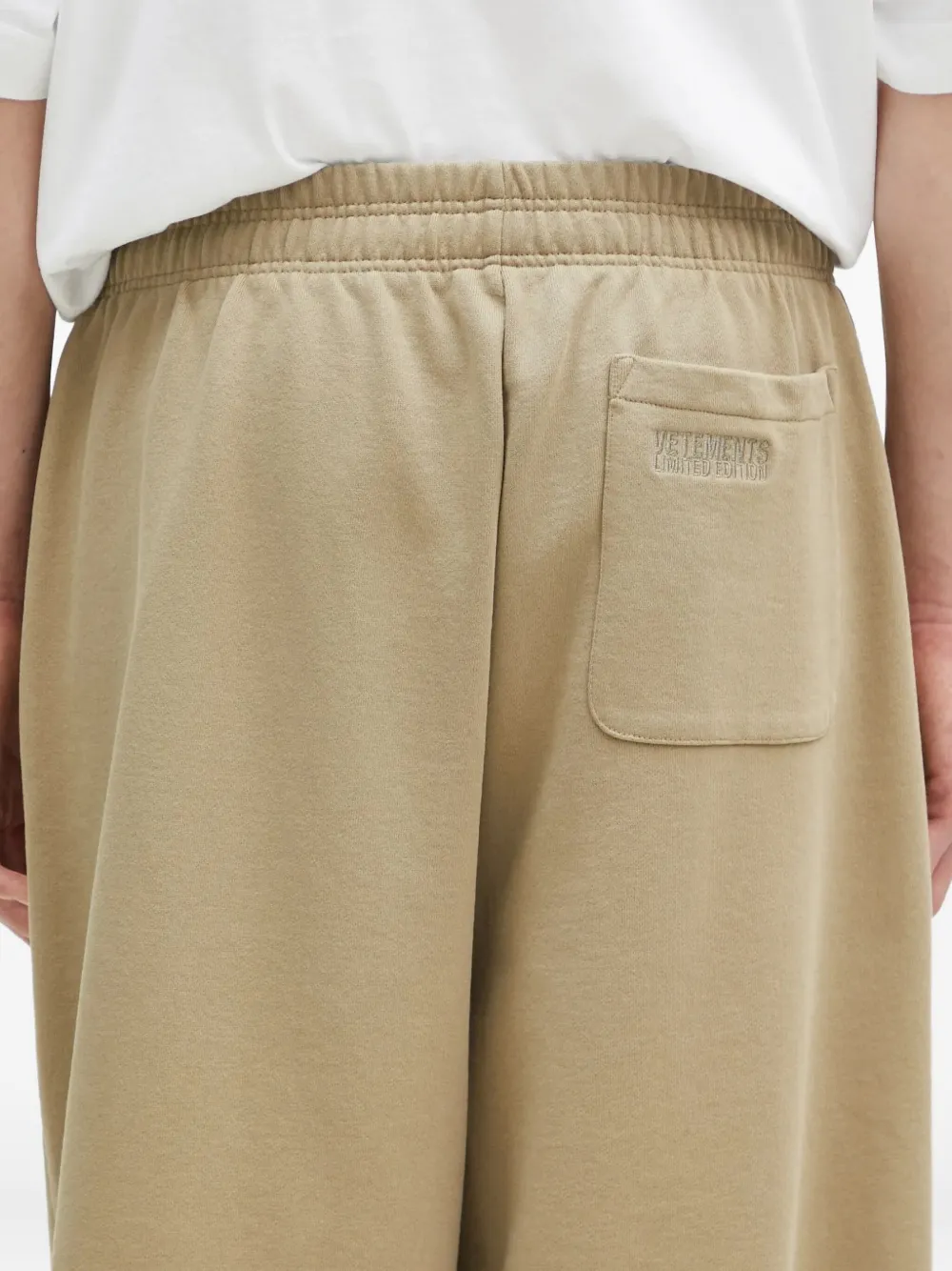 VETEMENTS cotton-blend track pants Beige