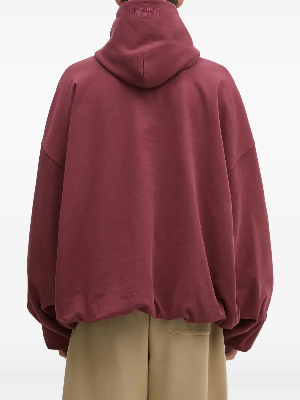 VETEMENTS logo-print hoodie Rood