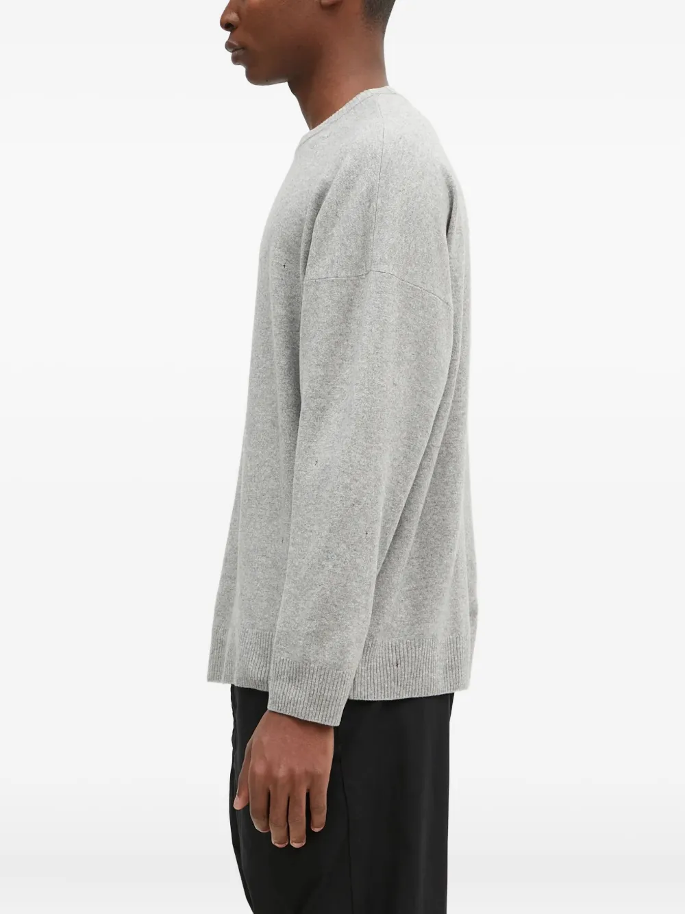 Undercover embroidered-detail crew-neck sweater Grijs
