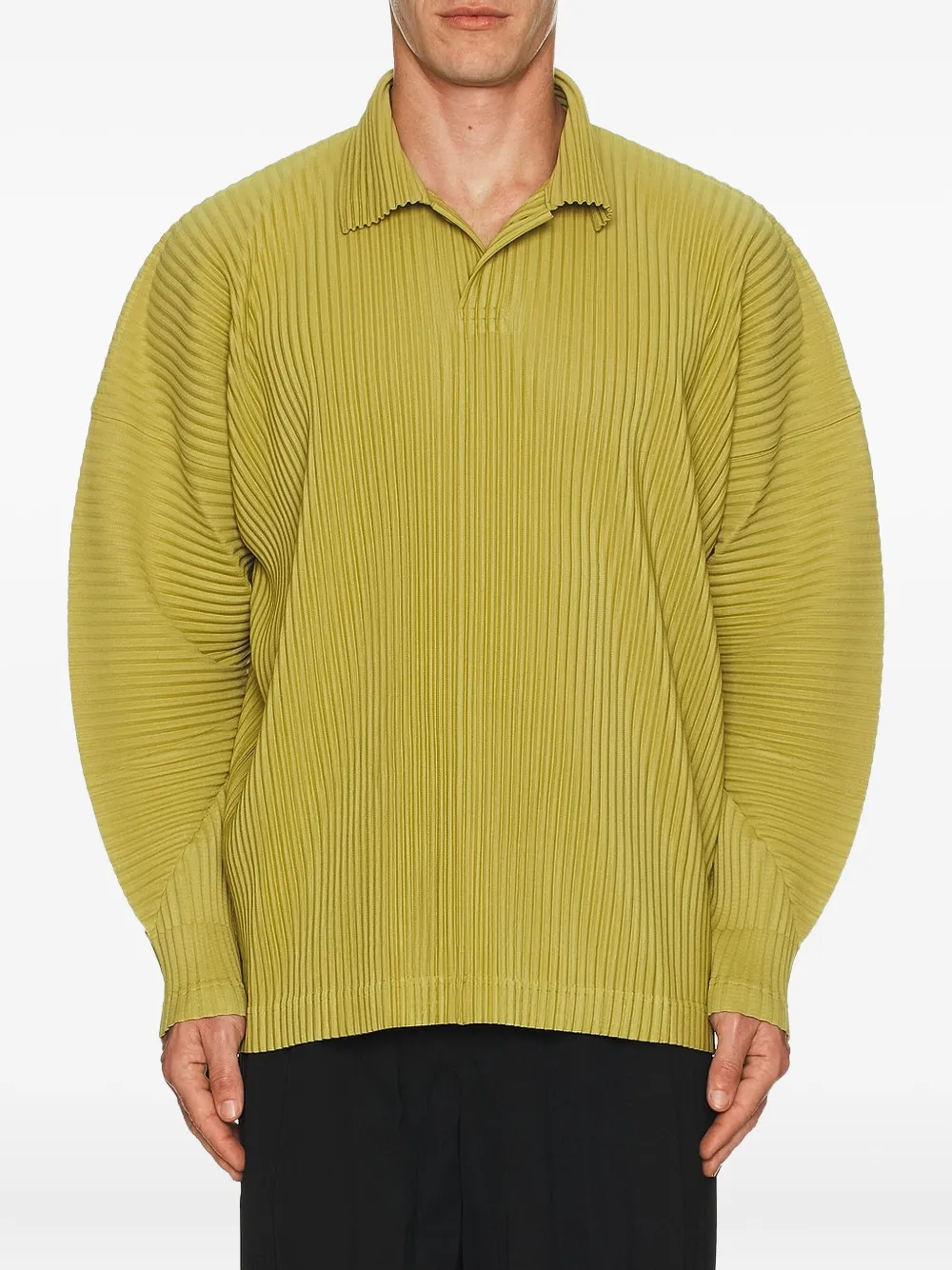 Homme Plissé Issey Miyake Geplooide Overhemd Groen