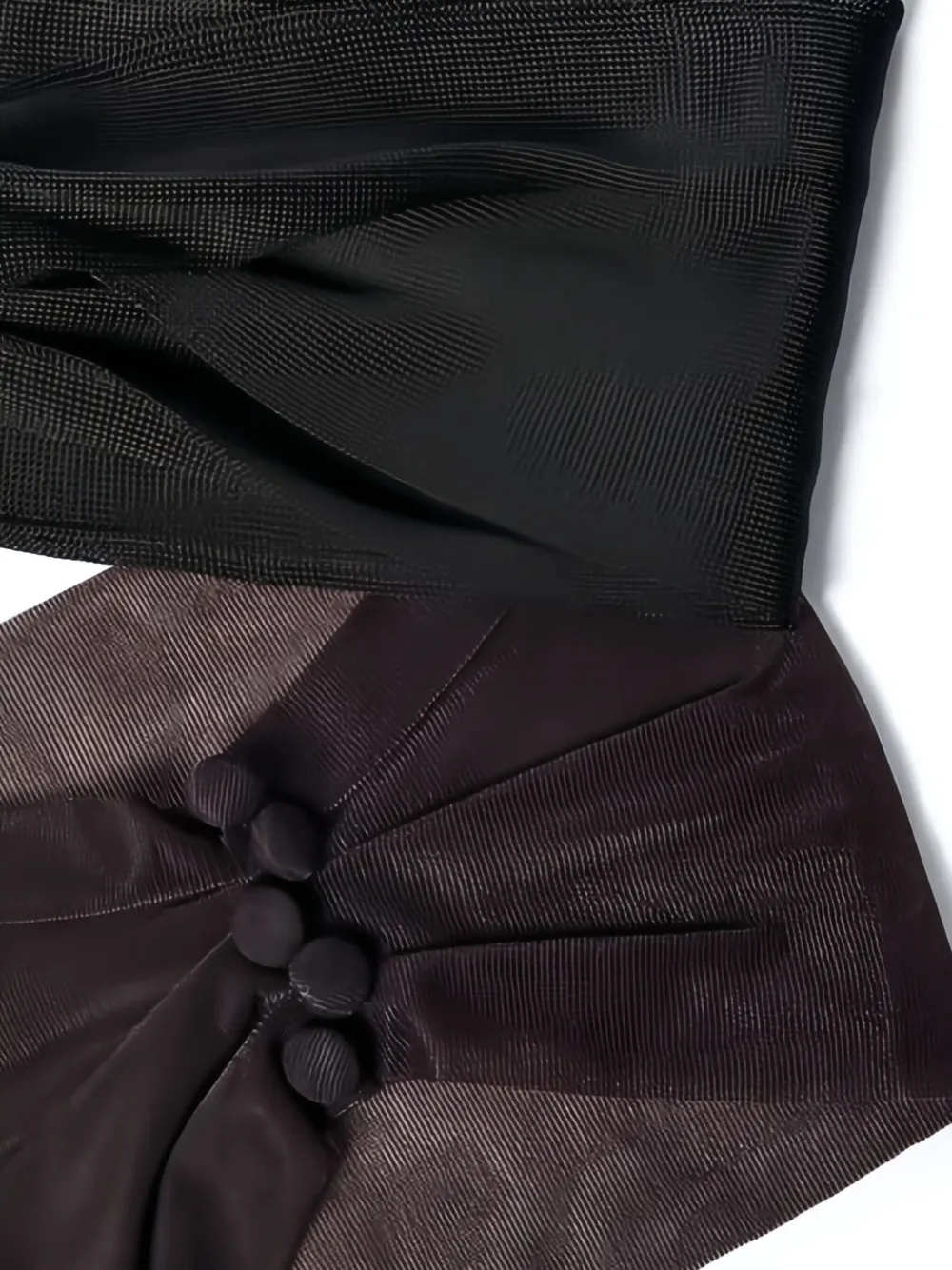 Saint Laurent Drie geplooide haarbanden met knoop - Bruin