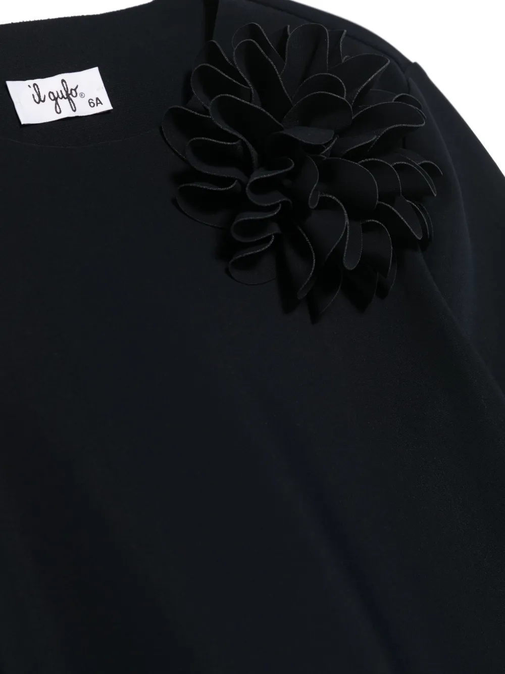 Il Gufo Jurk met bloemenpatch Blauw